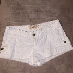 Hollister White denim shorts